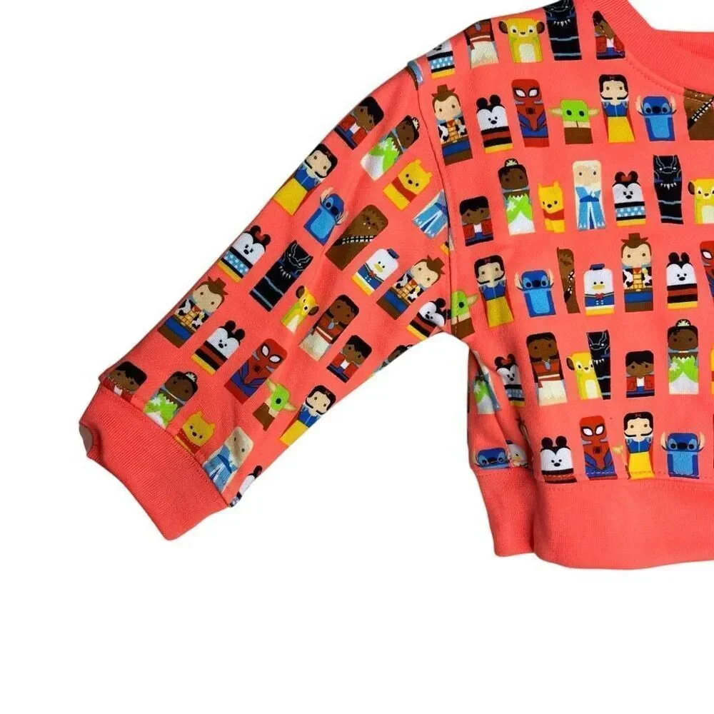 NEW Disney Store 100th Anniversary Toddler Sweatshirt Allover Character Print 3T
